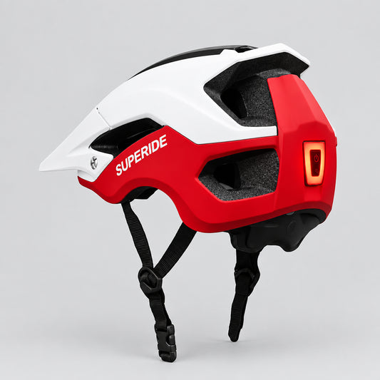 Cycling Helmet with Rechargeable LED Rearlight