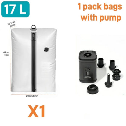 17L Vacuum Travel Bag – Bag, Pump or Bundle Options