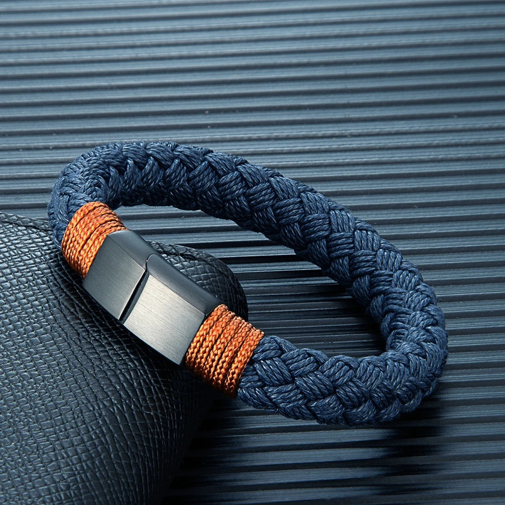 Braided Rope Bracelet – Mariner’s Heritage, 3 Colors, 19–23 cm