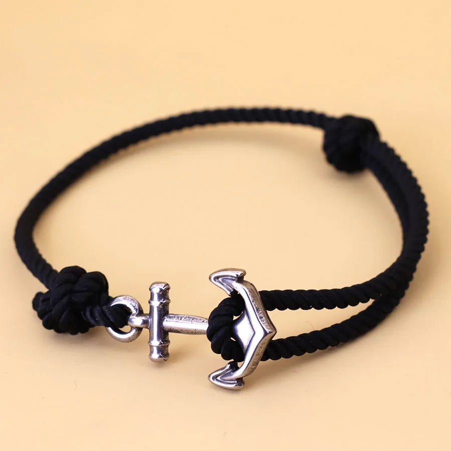 Anchor Rope Bracelet – Adjustable, 3 mm, 7 Colors