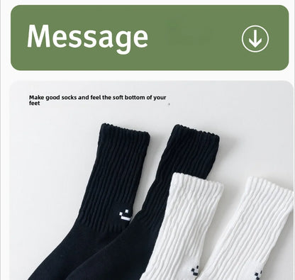 Smiley Face Crew Socks – Ribbed Cotton Blend, EU 35–44
