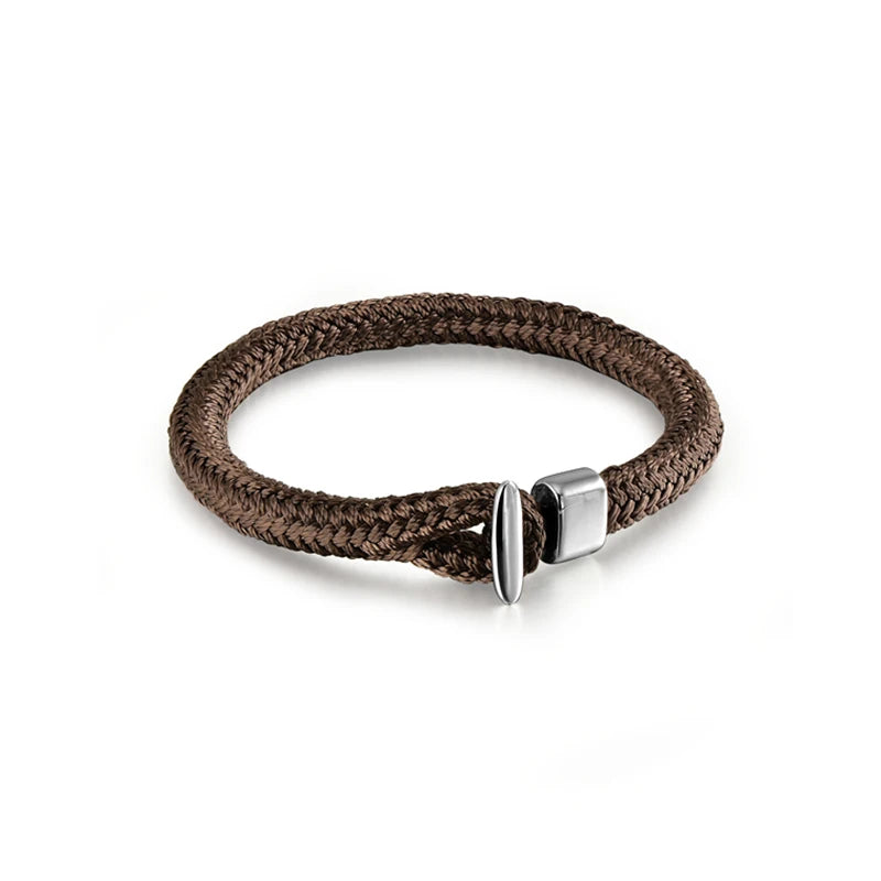 Braided Rope Bracelet – Toggle Closure, 6 Colors, 19–21 cm