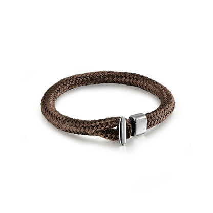 Braided Rope Bracelet – Toggle Closure, 6 Colors, 19–21 cm