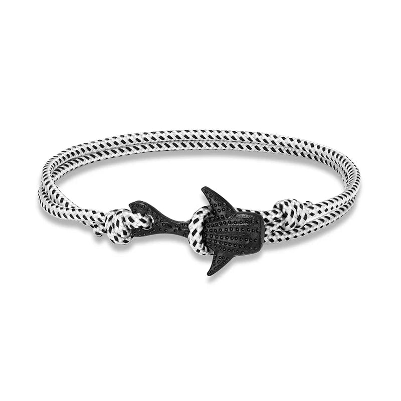Ocean Lover Bracelet Black Whale Multilayer Rope deideas