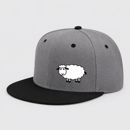 Sheep Graphic Baseball Cap – Adjustable Flat Brim Hat