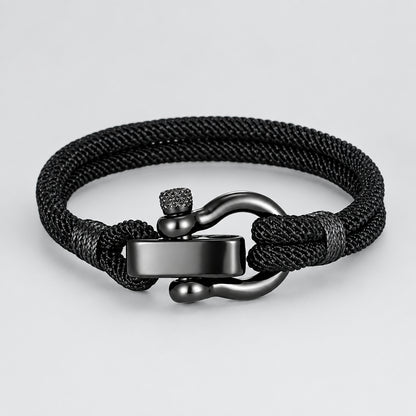 Outdoor Rescue Bracelet Durable Rope & Steel Shackle Buckle deideas