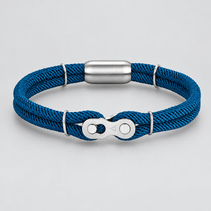 Biker Chain Magnetic Bracelet Rugged Rope & Rock Style deideas