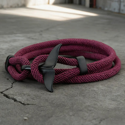 Whale Tail Rope Bracelet – Double Cord, 11 Colors
