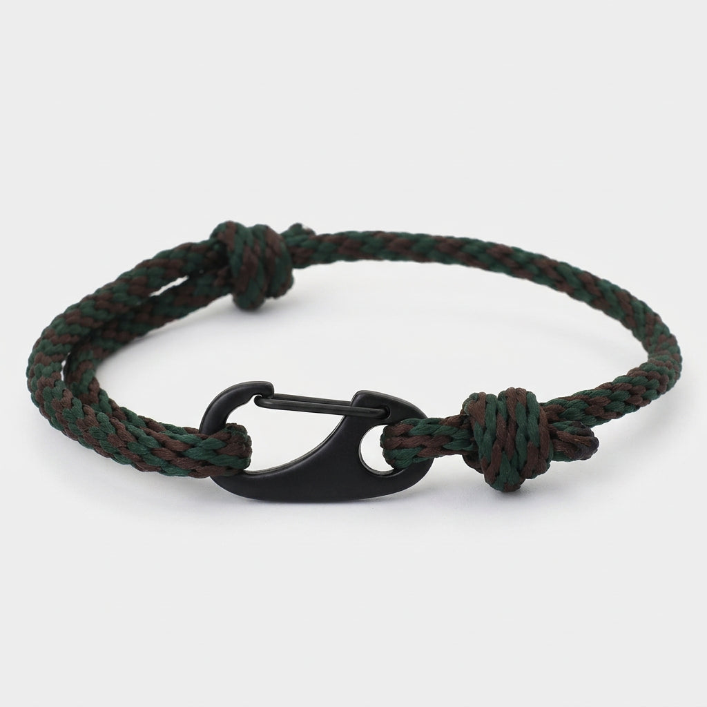 New Handmade Ethnic String Bracelet For Men Marine Fabric Nautical Braslet Black D Buckle Climbing Rope Braclet Beach Pulseria deideas