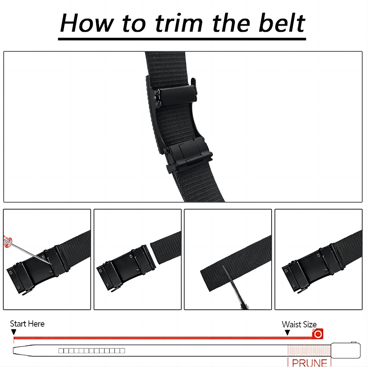 Men's Belt Automatic Metal and Nylon Buckle Casual Sports Outdoor Work Belt deideas