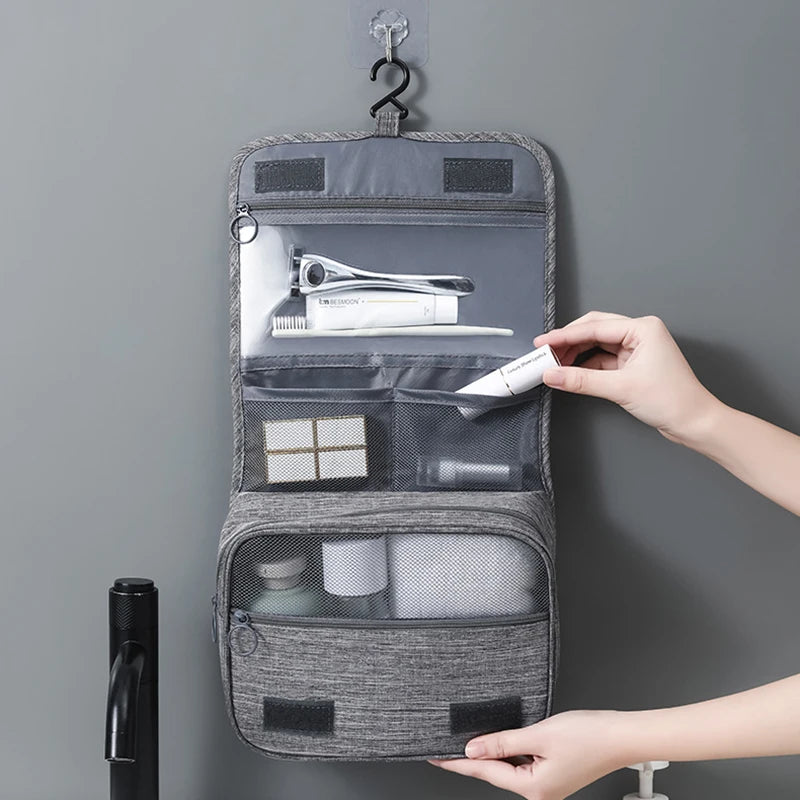 Hanging Toiletry Bag – Fold-Out Organizer, 3 Colors