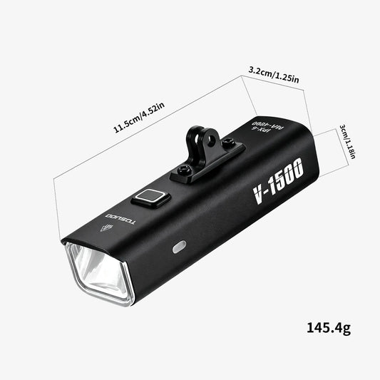 Rechargeable Bike Light - Up to 1500 Lumens, IPX6, 4800mAh, USB, 6 Models
