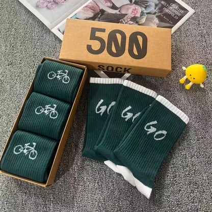 Bicycle Graphic Crew Socks 3-Pack – Boxed Gift Set