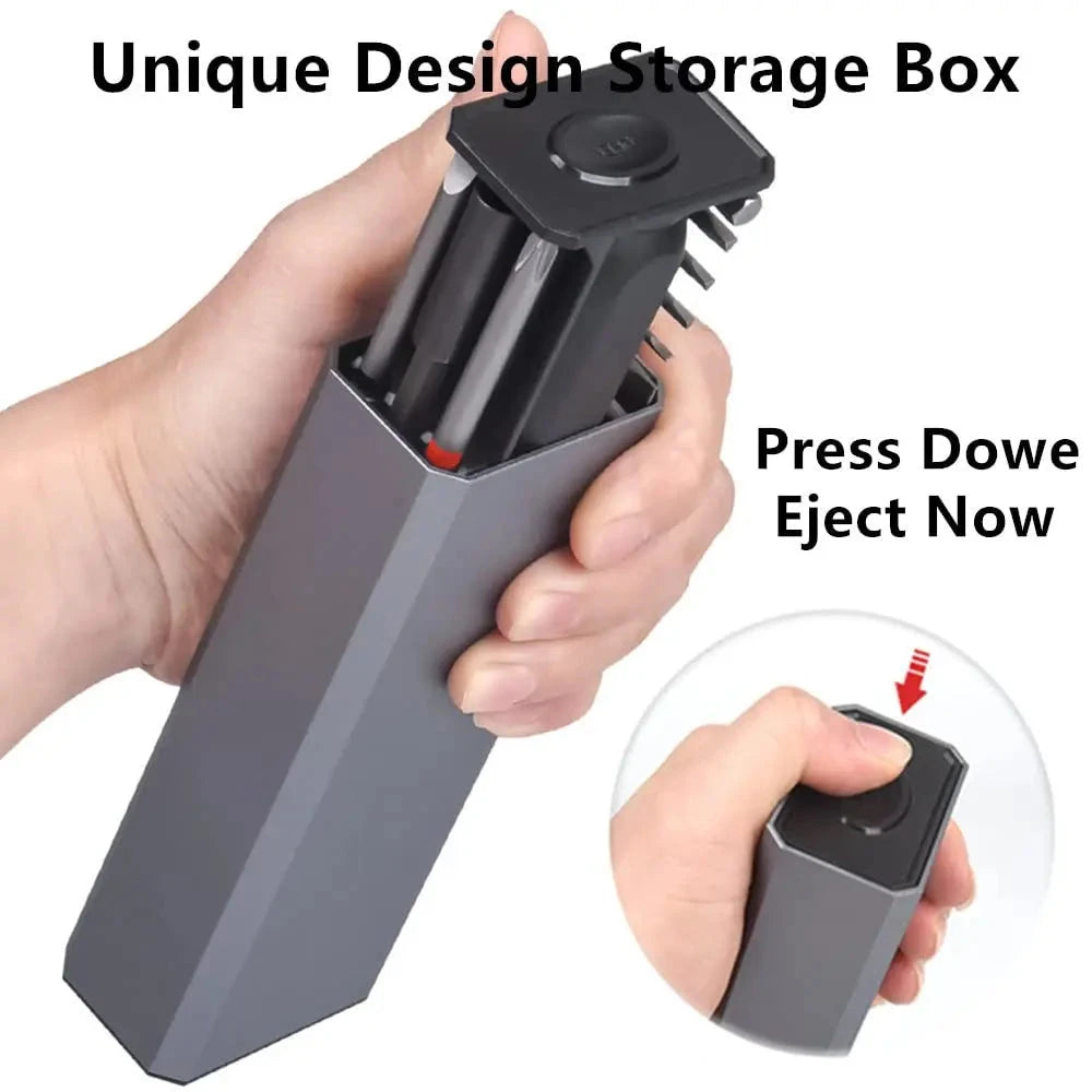 Ratchet precision screwdriver with Phillips Torx magnetic drill bit deideas