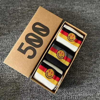 Striped Crew Socks 3-Pair Gift Box – Cotton Blend