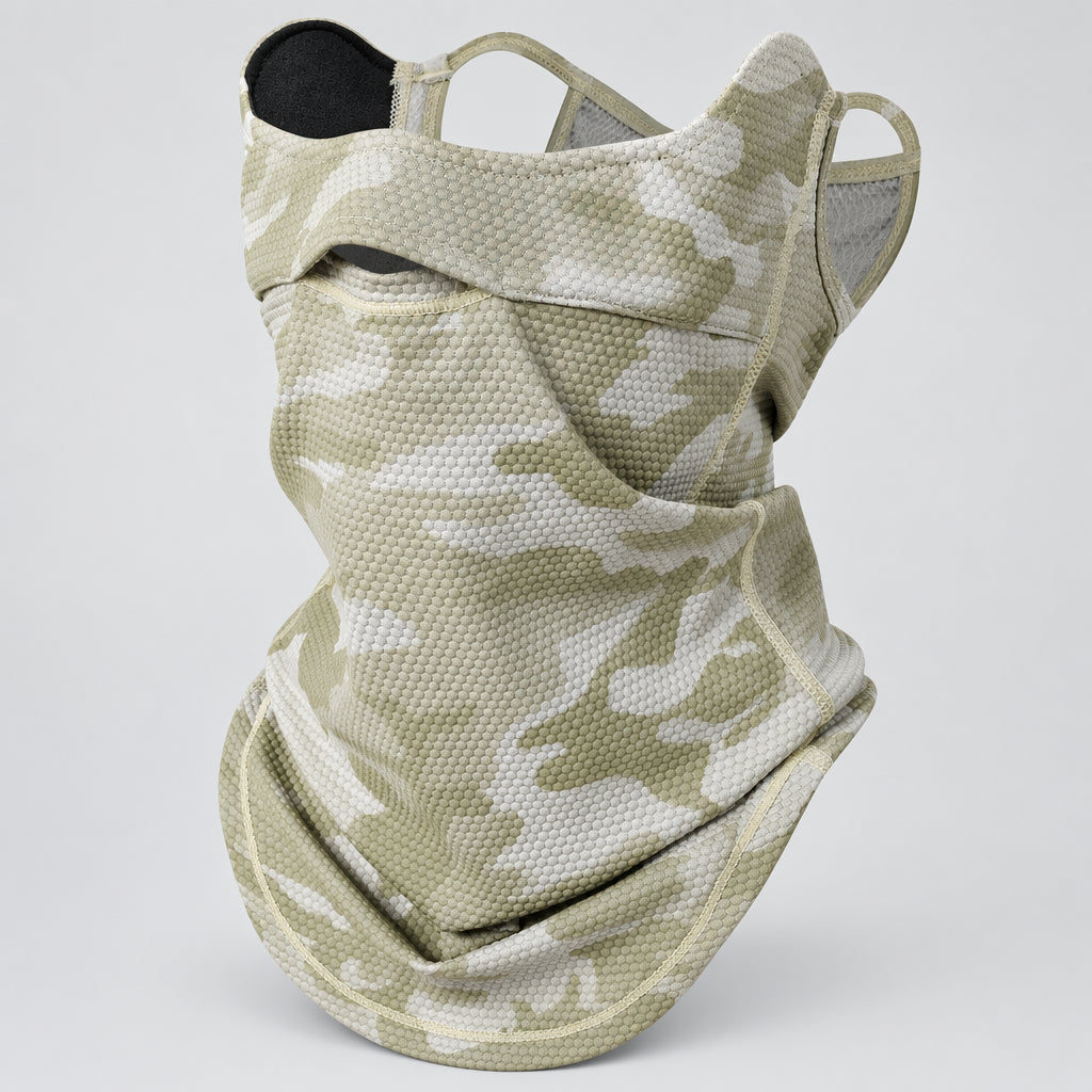 Multi-Way Neck Gaiter with Ear Loops for Outdoor Wear