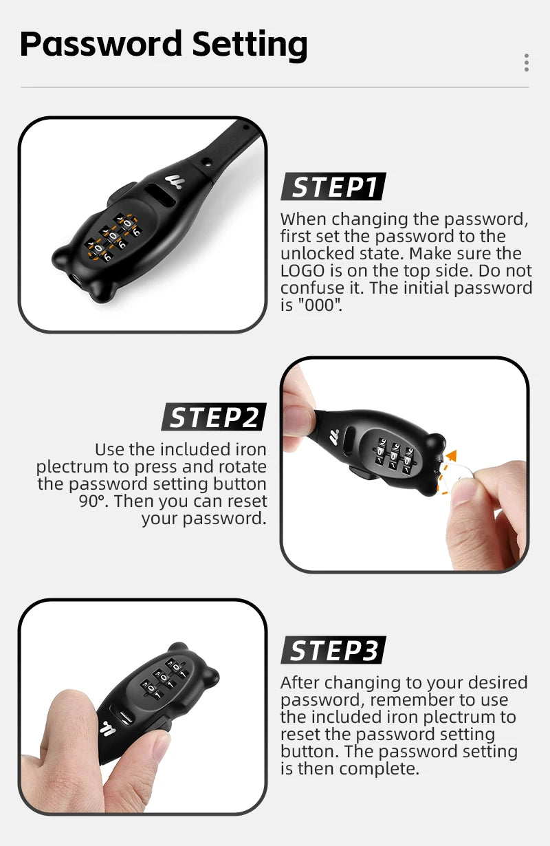 Zip-Tie Combination Lock – 3-Digit, 31 or 53 cm