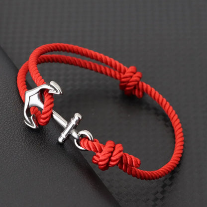 Anchor Rope Bracelet – Adjustable, 3 mm, 7 Colors