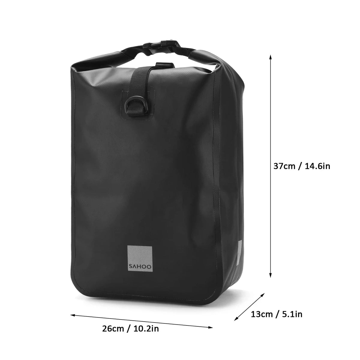 Waterproof Bike Rear Pannier Bag  10L Large Capacity with Reflective Strips deideas