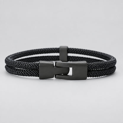 Dual Weave Bracelet Represents the double layer intertwined with style and resistance deideas