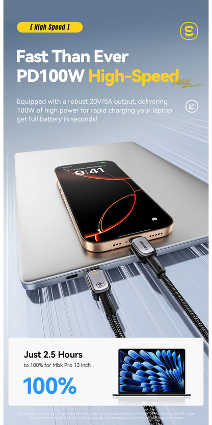 USB-C Cable with Charging Indicator – 60W or 100W