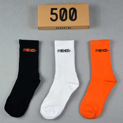 Lettering Crew Socks 3-Pack – Cotton Blend, EU 36–43
