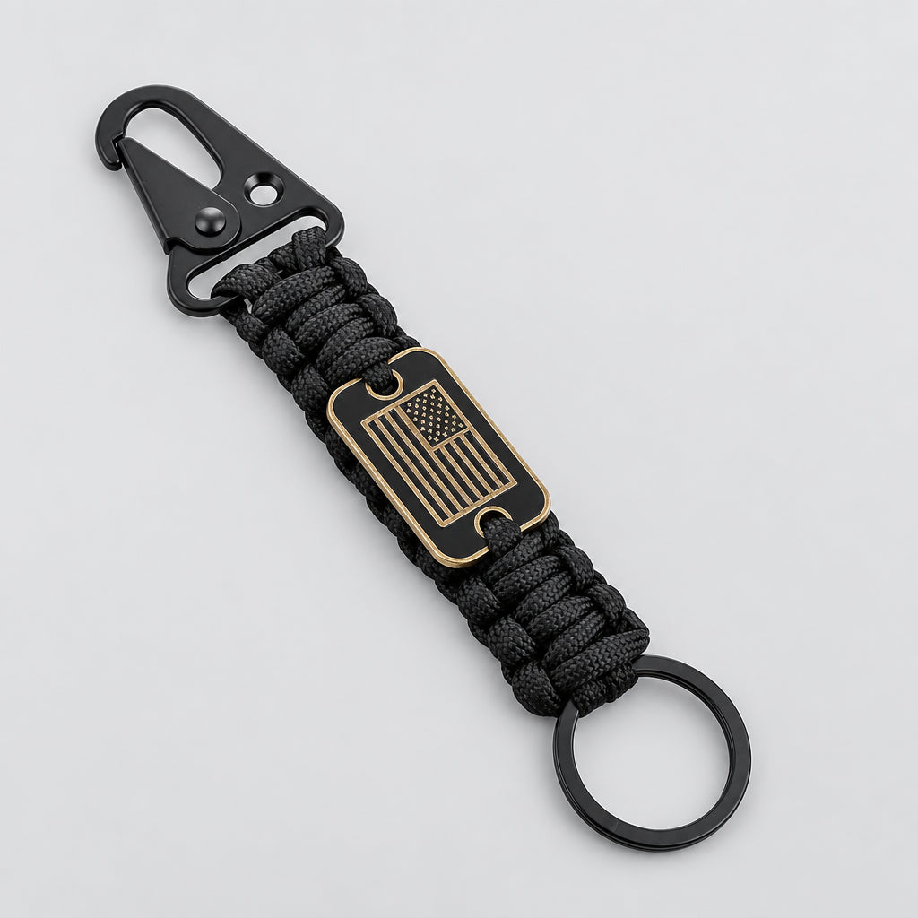 Freedom Clip USA Flag Paracord Keychain deideas
