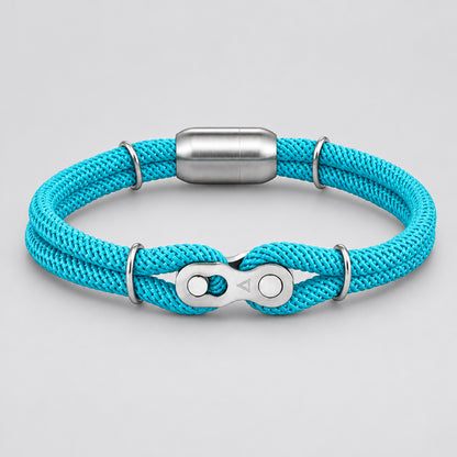 Biker Chain Magnetic Bracelet Rugged Rope & Rock Style deideas