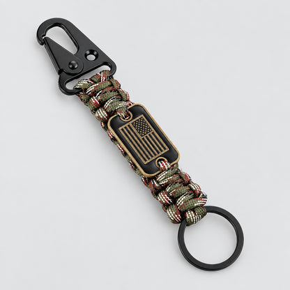Freedom Clip USA Flag Paracord Keychain deideas