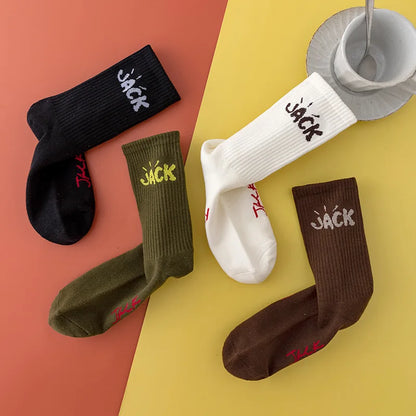 Jack Portrait Crew Socks – Unisex Cotton Blend Streetwear