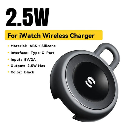 Portable USB type C fast charger for IWatch Series 9 8 7 6 5 Ultra 2 SE deideas