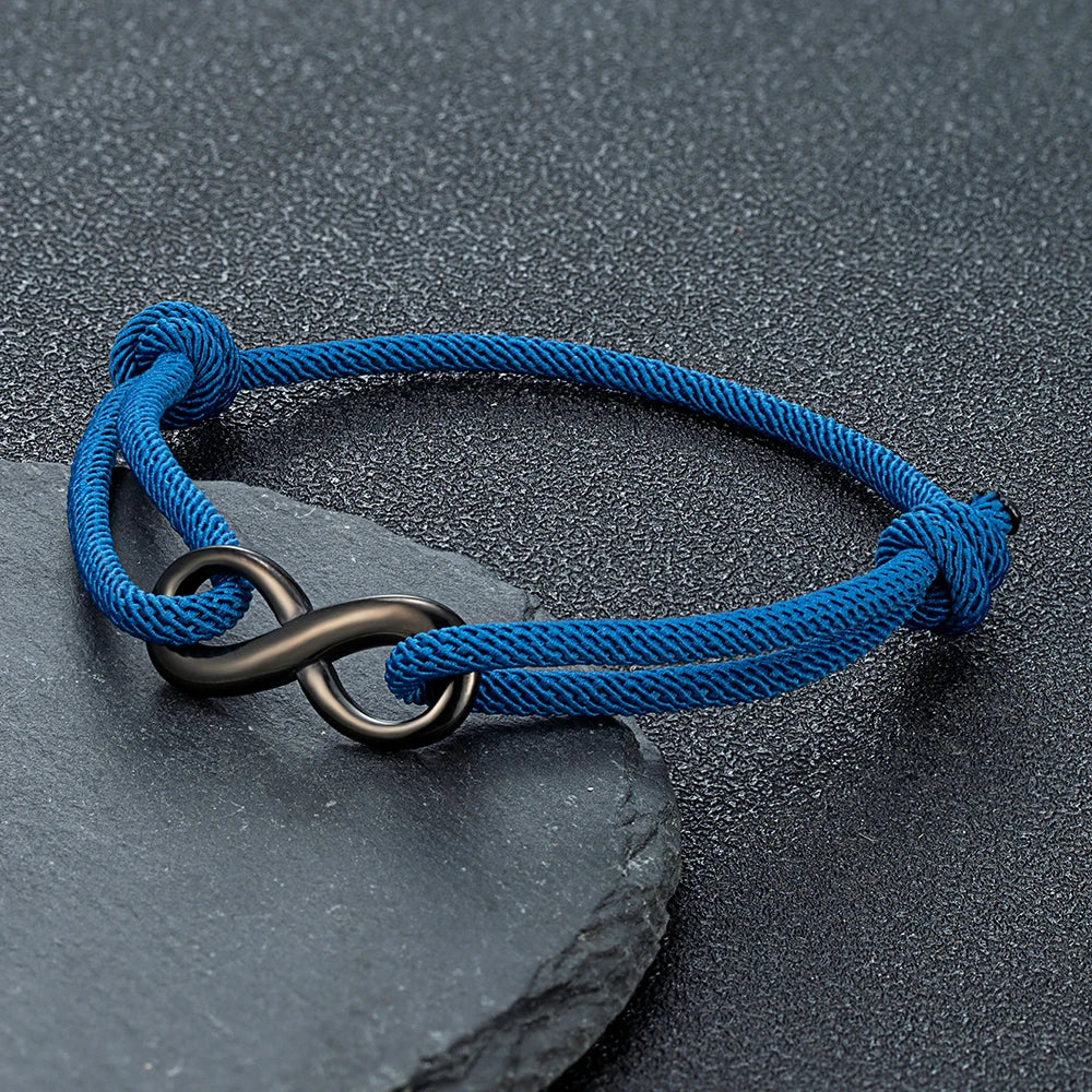 Infinity Rope Bracelet – Adjustable, 12 Color Options