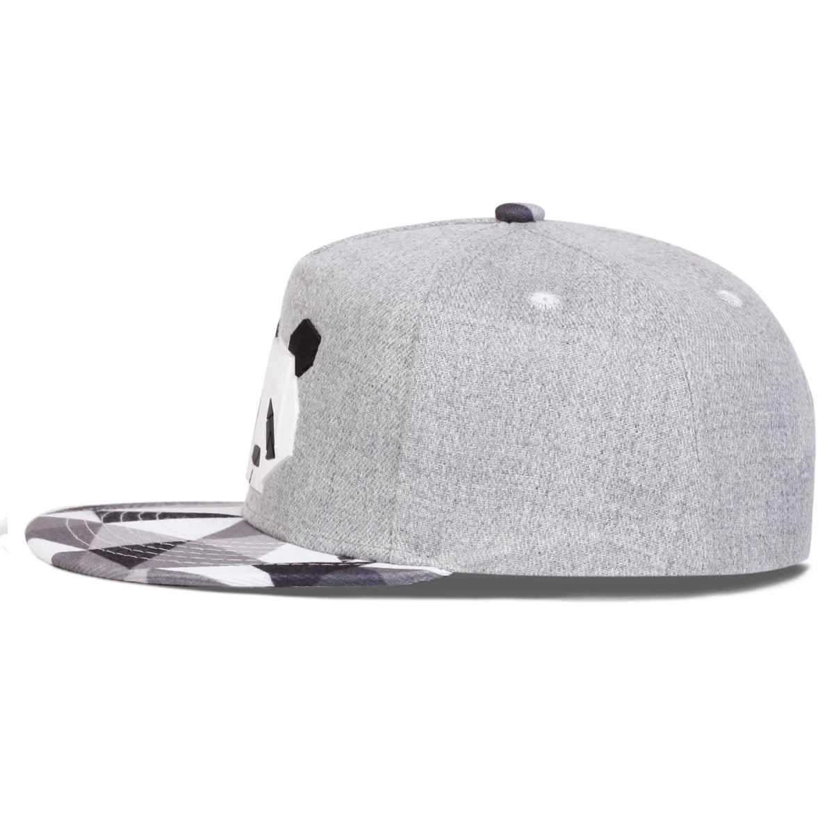 Geometric Panda Cap – Flat Camo Brim, 3 Colors