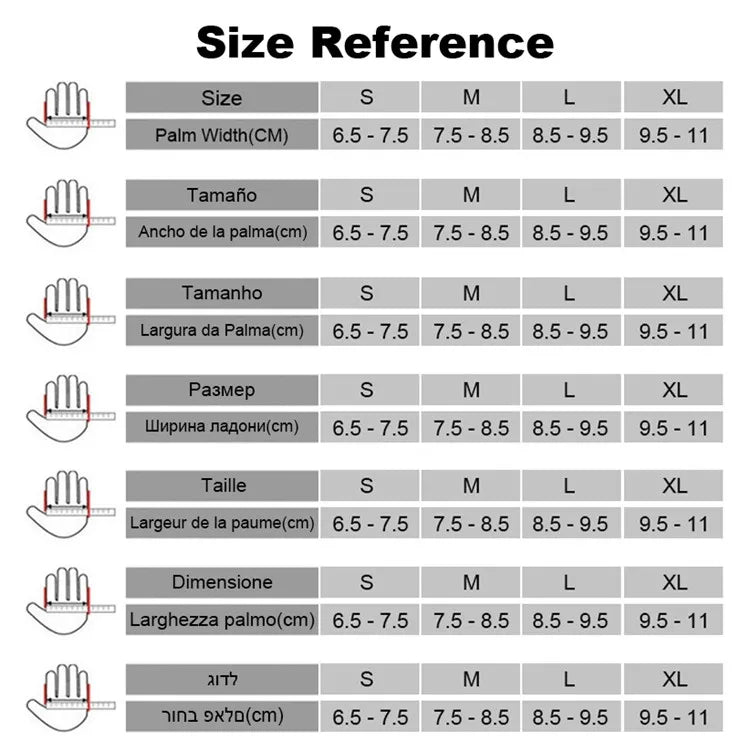 Half-Finger Cycling Gloves – Padded, Sizes S–XL