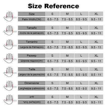 Half-Finger Cycling Gloves – Padded, Sizes S–XL