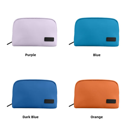 Four organizer colors shown: purple, blue, dark blue and orange.