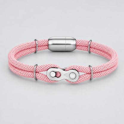 Biker Chain Magnetic Bracelet Rugged Rope & Rock Style deideas