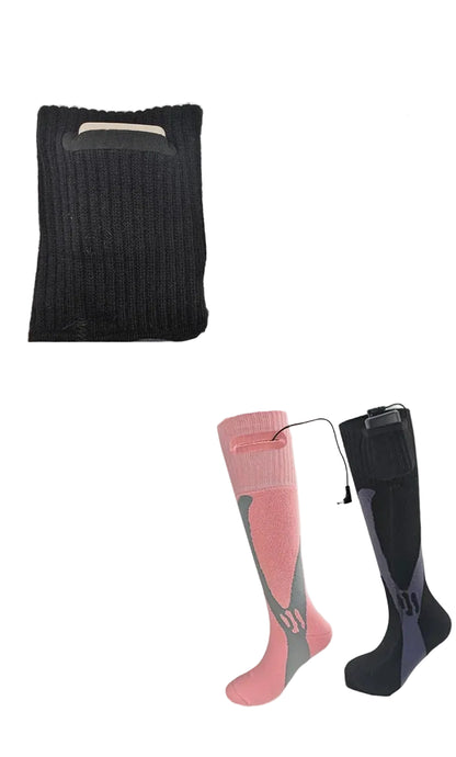 Rechargeable Heated Socks – Black or Pink, One Pair