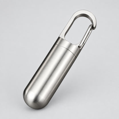 Pill Keychain Container – Screw-Top Capsule, 3 Sizes