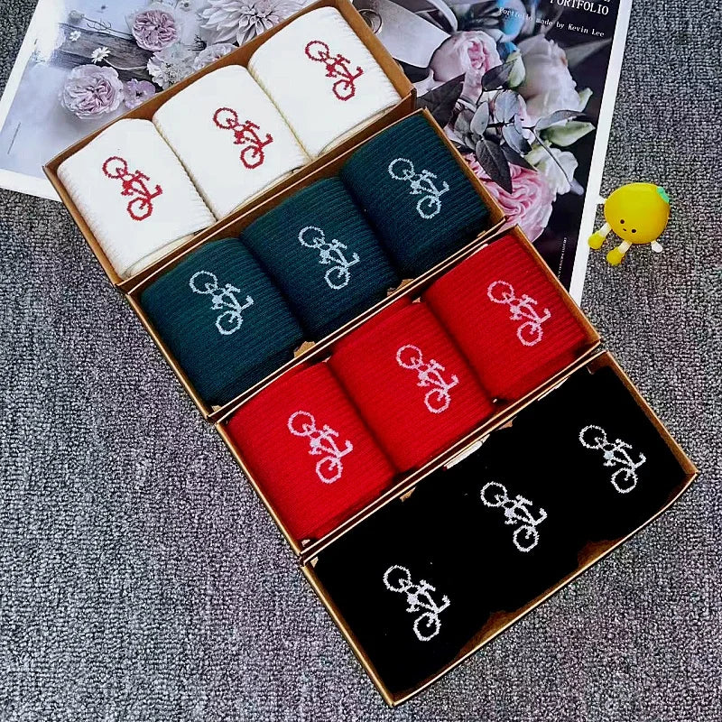 Bicycle Graphic Crew Socks 3-Pack – Boxed Gift Set