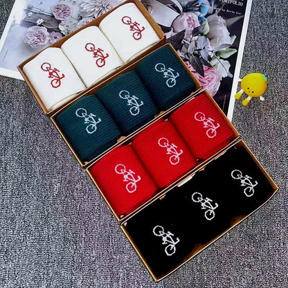 Bicycle Graphic Crew Socks 3-Pack – Boxed Gift Set