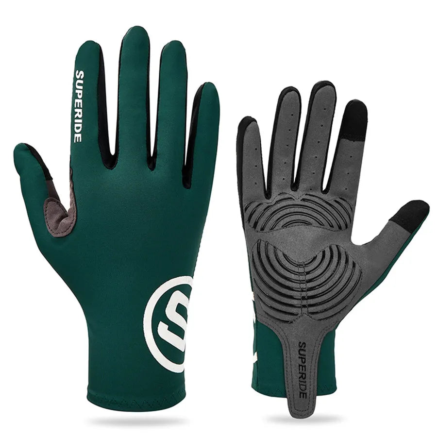 Full-Finger Cycling Gloves – Textured Palm, S–XL
