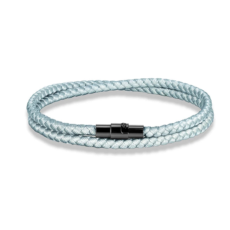 Focus Line Bracelet Minimalist Rope with Magnetic Steel Clasp
