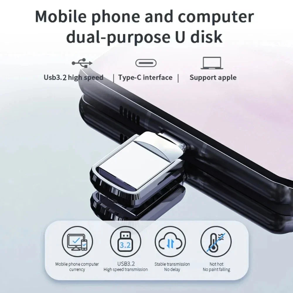 Xiaomi USB Flash Drive 1TB 2TB USB 3.0 High Speed Car Electronic Accessory Adapter Plug Play Video Large Storage Flash Drive deideas