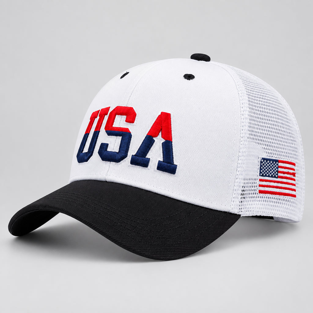 American Flag Baseball Cap, Snapback & Mesh Styles