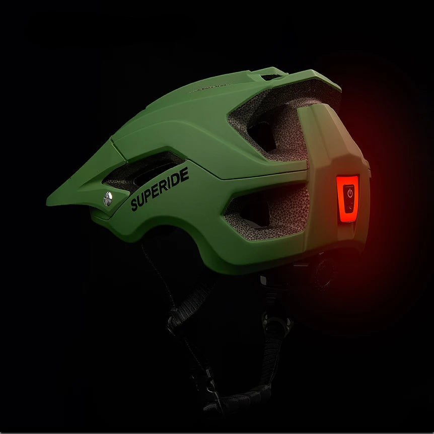 Cycling Helmet with Rechargeable LED Rearlight
