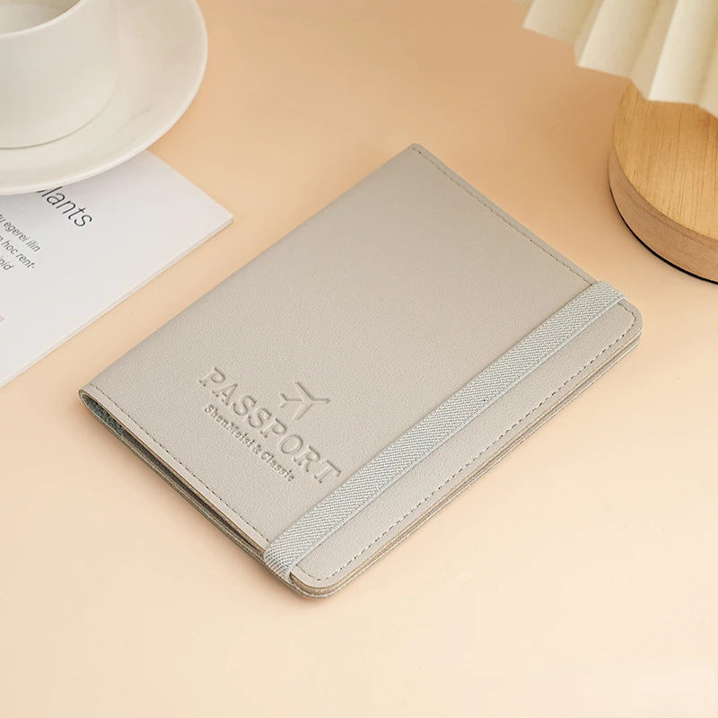 Passport Holder – Elastic Band & Card Slots, 6 Colors
