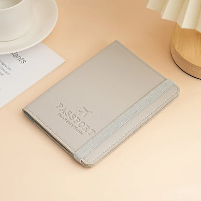 Passport Holder – Elastic Band & Card Slots, 6 Colors