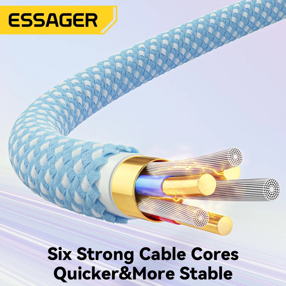 USB-C to USB-C Cable – 100W, Braided, 1 m or 2 m