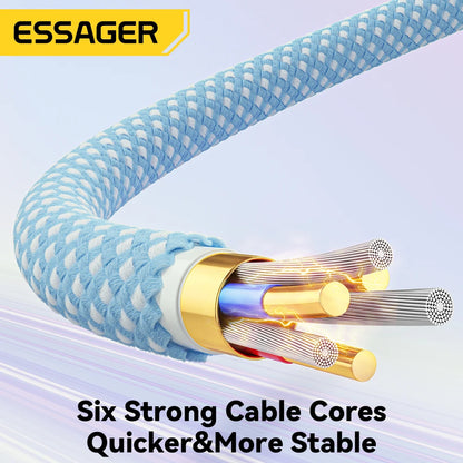 USB-C to USB-C Cable – 100W, Braided, 1 m or 2 m